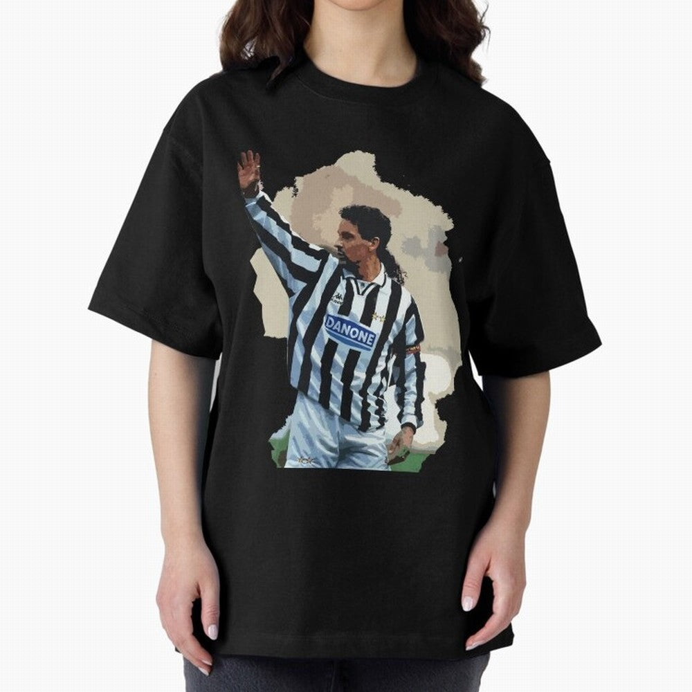 Roberto Baggio Oversized T-Shirt Follow the Final Road of FIFA World Cup 2026 Group Stage for Fans of Messi and Cristiano Ronaldo and Portugal, Bringing Stadium Chants, National Pride, Trophy Dreams and Unforgettable Football Memories; Ideal for