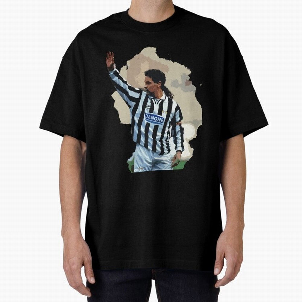 Roberto Baggio Oversized T-Shirt Follow the Final Road of FIFA World Cup 2026 Group Stage for Fans of Messi and Cristiano Ronaldo and Portugal, Bringing Stadium Chants, National Pride, Trophy Dreams and Unforgettable Football Memories; Ideal for