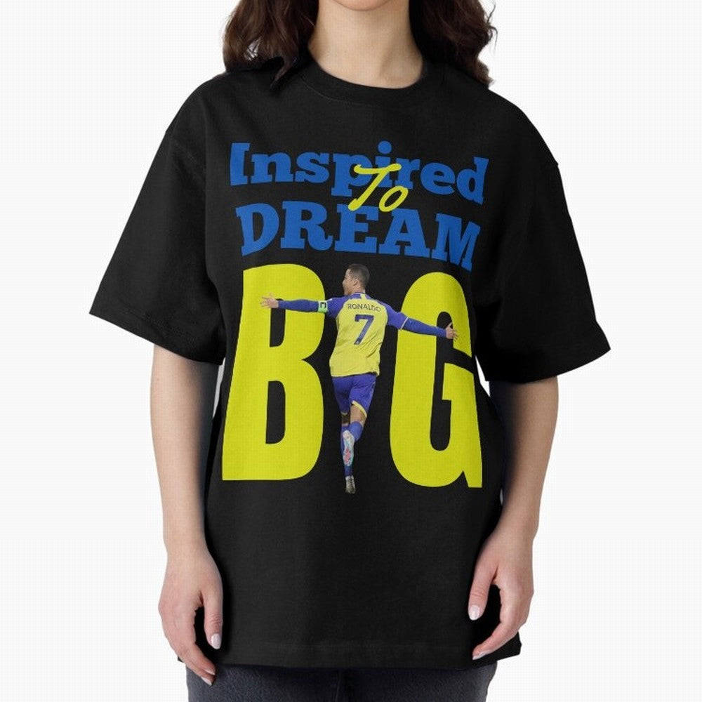 Inspired To Dream Big Oversized T-Shirt Celebrate the Next Chapter of Match Day Hype around FIFA World Cup 2026, Neymar, Haaland and Cristiano Ronaldo, Netherlands, Goal Celebration Energy, Supporter Heritage, Football Icons and Worldwide