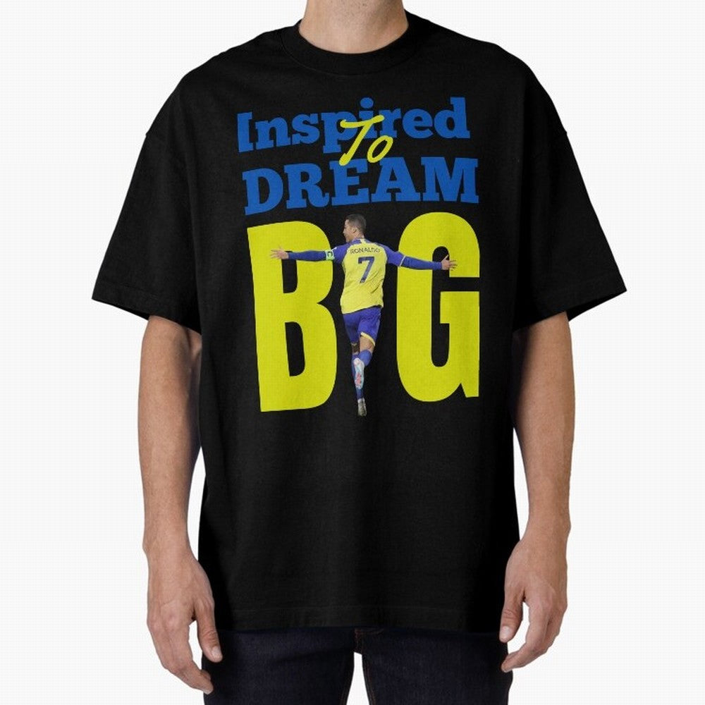 Inspired To Dream Big Oversized T-Shirt Celebrate the Next Chapter of Match Day Hype around FIFA World Cup 2026, Neymar, Haaland and Cristiano Ronaldo, Netherlands, Goal Celebration Energy, Supporter Heritage, Football Icons and Worldwide