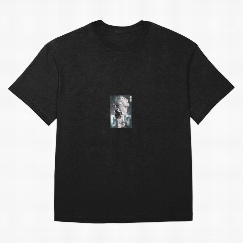 Ronaldo sticker Oversized T-Shirt Celebrate Football Heritage in FIFA World Cup 2026 USA Canada Mexico for Fans of Neymar and Argentina, France and Brazil, Bringing Football Passion, Legendary Performances, Festival Vibes and Supporter Community;