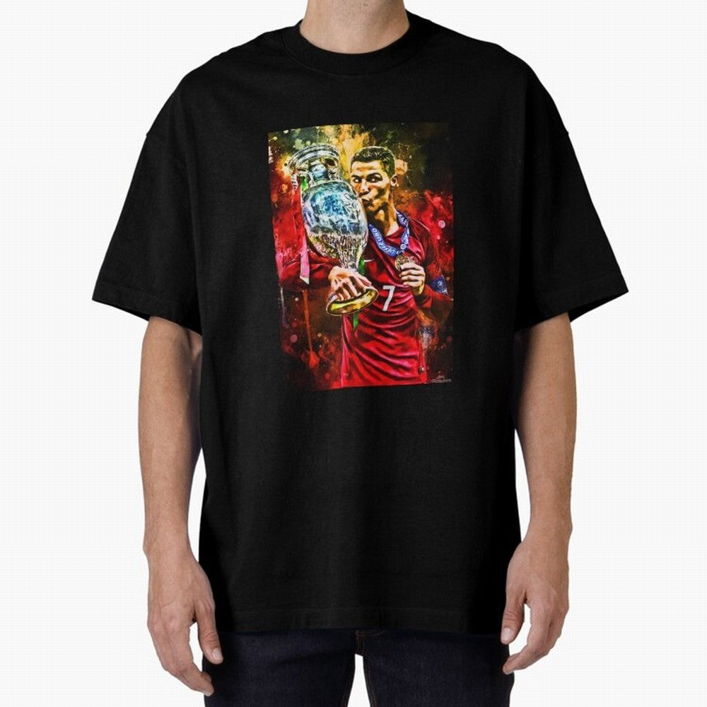 Christiano Ronaldo Oversized T-Shirt Follow Match Day Hype around FIFA World Cup 2026, Mbappe, Netherlands, Fan Favorite Moments, National Team Passion, Big Match Drama and Soccer History; Perfect for Supporters Who Want Bold Football Energy,