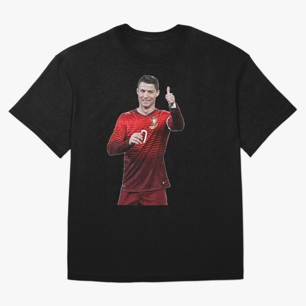 Ronaldo Thumbs Up Oversized T-Shirt Celebrate the FIFA World Cup 2026 Group Stage Journey through CR7 Highlights, England and Germany Pride, Champion Mindset, Group Stage Buzz, Knockout Tension and Passionate Fan Culture; Built for Supporters