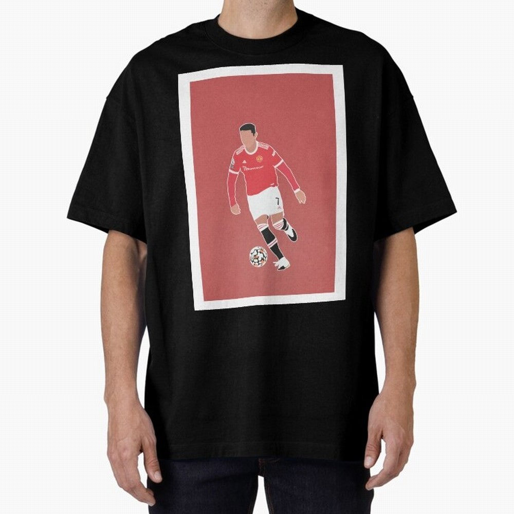 Cristiano Ronaldo 2 Oversized T-Shirt Join the Countdown to the FIFA World Cup 2026 Journey through CR7 Highlights, Argentina and Brazil Pride, Vintage Soccer Flavor, Modern Football Stars, National Flags and Final Night Emotion; Perfect for Fans,