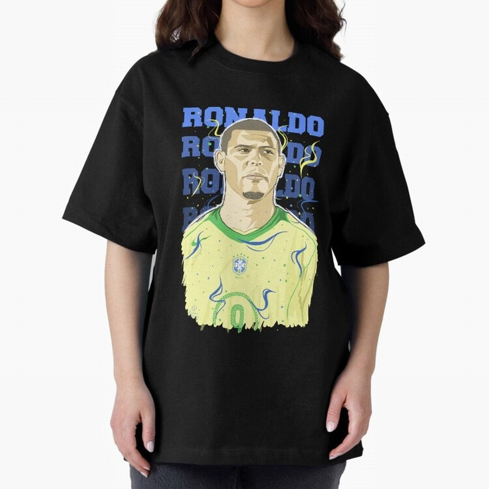 Ronaldo Oversized T-Shirt Support FIFA World Cup 2026 Spirit, Celebrating England, France and Netherlands, Cristiano Ronaldo, Haaland and CR7, Global Supporter Spirit, Legendary Goals, National Colors and Tournament Celebration; Ideal for Football