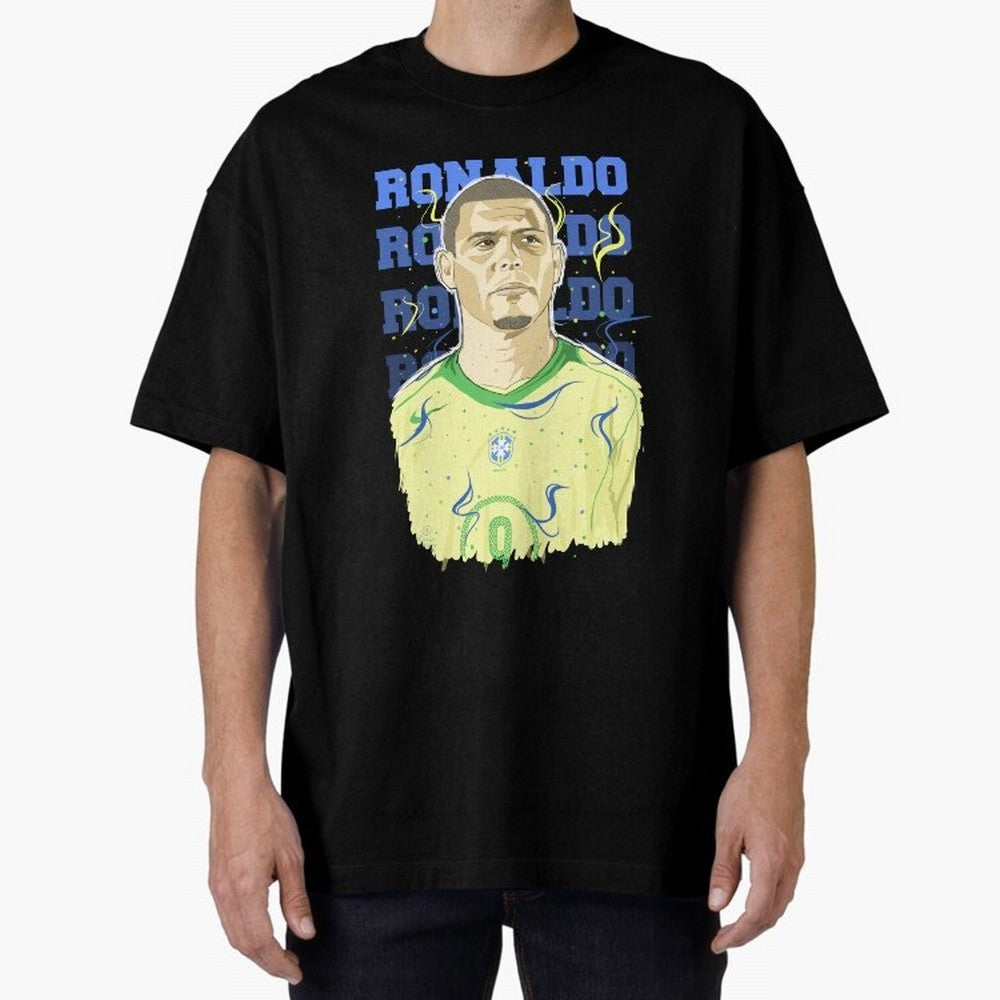Ronaldo Oversized T-Shirt Support FIFA World Cup 2026 Spirit, Celebrating England, France and Netherlands, Cristiano Ronaldo, Haaland and CR7, Global Supporter Spirit, Legendary Goals, National Colors and Tournament Celebration; Ideal for Football
