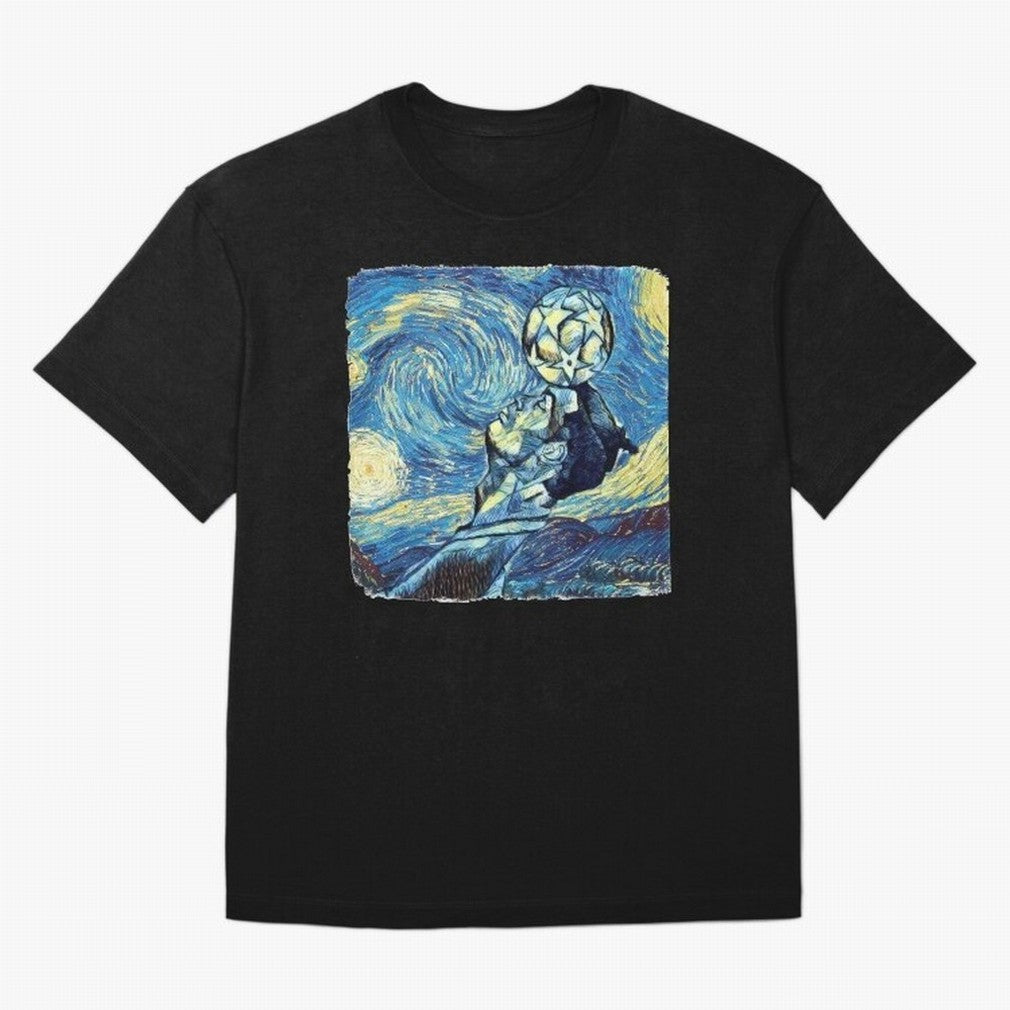 Ronaldo Ronaldo Van Gogh Style Oversized T-Shirt Treasure FIFA World Cup 2026 USA Canada Mexico Spirit, Centered on England, Messi, Champion Mindset, Group Stage Buzz, Knockout Tension and Passionate Fan Culture; Ideal for Fans Who Follow Messi,