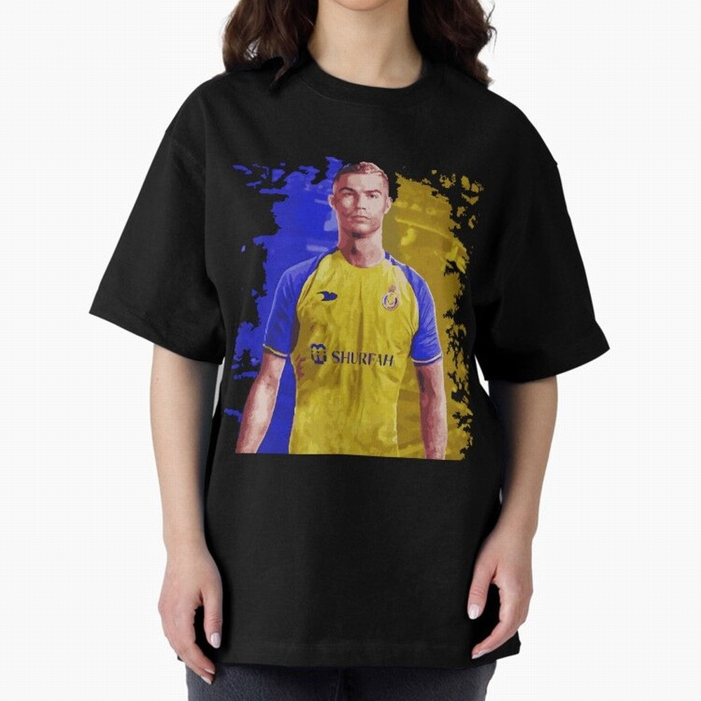 Ronaldo CR7 al nassr Oversized T-Shirt Bring Match Day Fire to FIFA World Cup 2026 USA Canada Mexico for Fans of CR7 and Messi and England and Germany, Bringing Match Day Excitement, Supporter Culture, Golden Goals and Global Football Passion;