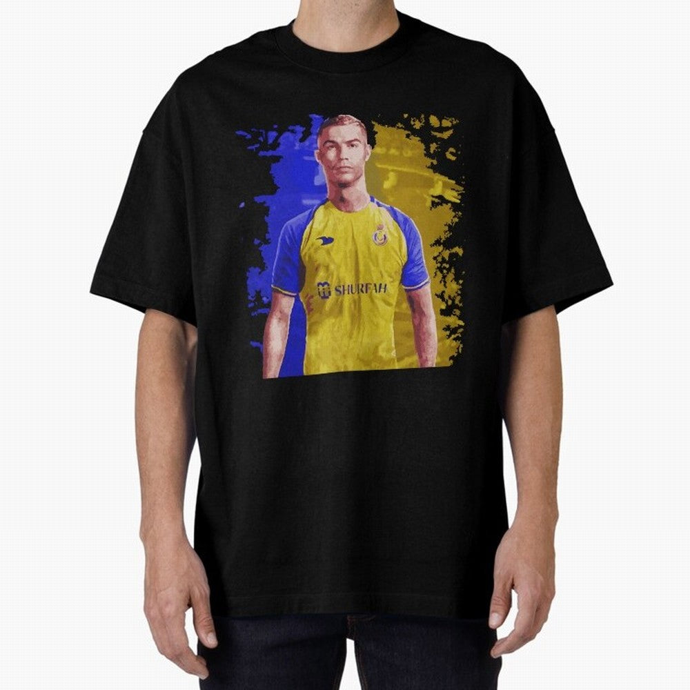 Ronaldo CR7 al nassr Oversized T-Shirt Bring Match Day Fire to FIFA World Cup 2026 USA Canada Mexico for Fans of CR7 and Messi and England and Germany, Bringing Match Day Excitement, Supporter Culture, Golden Goals and Global Football Passion;