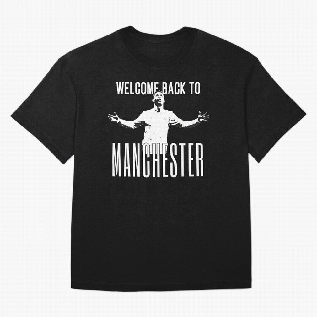 Welcome back to Manchester Ronaldo Oversized T-Shirt Celebrate Classic Football Spirit in the FIFA World Cup 2026 USA Canada Mexico Journey through Neymar, Haaland and Cristiano Ronaldo Highlights, England and Germany Pride, Tournament Hype,