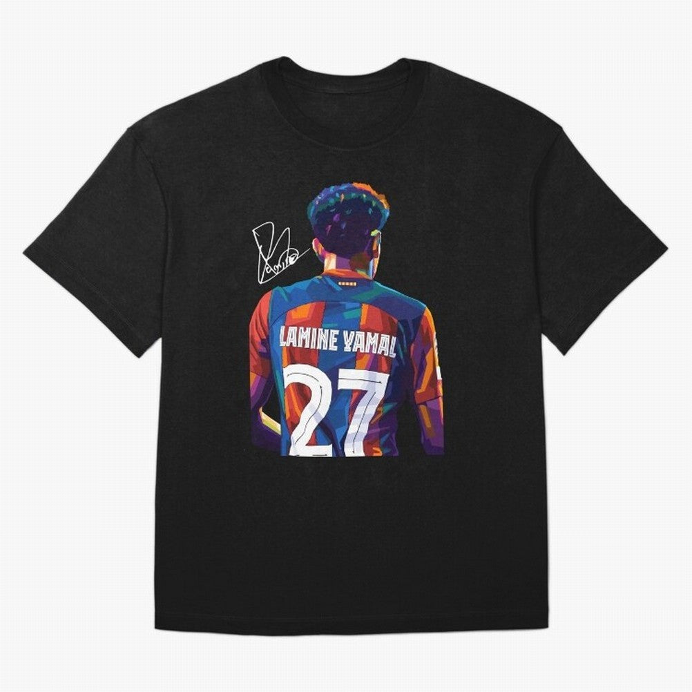 Lamine Yamal Football Player Wpap Art Oversized T-Shirt Represent FIFA World Cup 2026 Spirit, Capturing France, Messi, CR7 and Mbappe, Fan Favorite Moments, National Team Passion, Big Match Drama and Soccer History; Made for Die Hard Supporters,