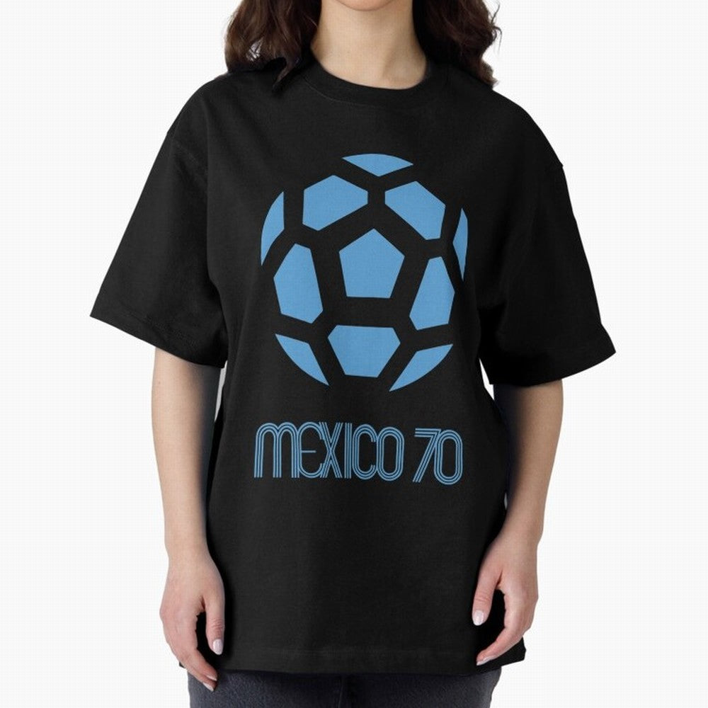Retro World Cup 70 Logo Oversized T-Shirt Support the Legends of Match Day Hype around FIFA World Cup 2026 USA Canada Mexico, Haaland and Mbappe, England, Soccer Culture, Superstar Moments, National Team Dreams and Competitive Fire; Ideal for