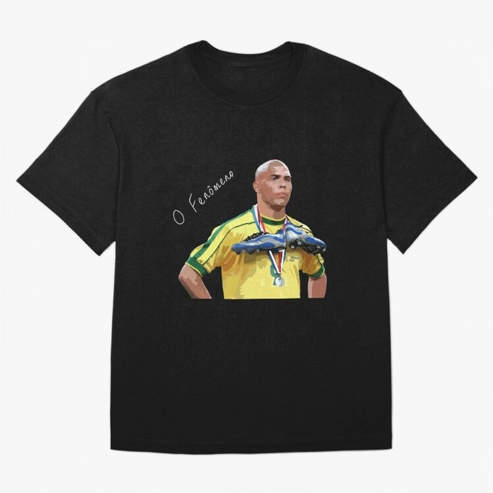 Ronaldo Il Fenomeno Oversized T-Shirt Represent Football Lovers during Match Day Hype around FIFA World Cup 2026, Messi, CR7 and Mbappe, Spain, Classic Soccer Heritage, Championship Pressure, Fan Loyalty and International Pride; Built for