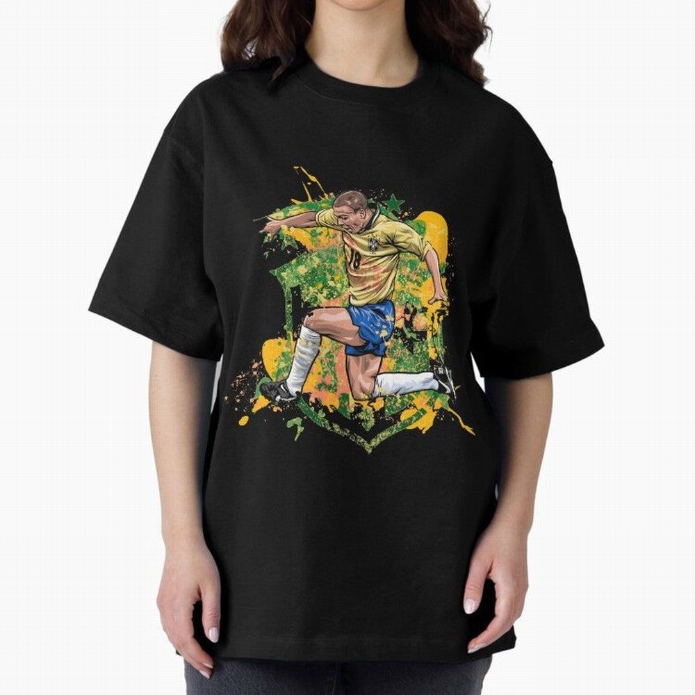 Ronaldo Nazario de Lima - Fenomeno do Brasil Oversized T-Shirt Show Match Day Excitement for FIFA World Cup 2026 Group Stage for Fans of Messi, CR7 and Mbappe and Brazil, Bringing Football Festival Excitement, Trophy Ambitions, Country Rivalries