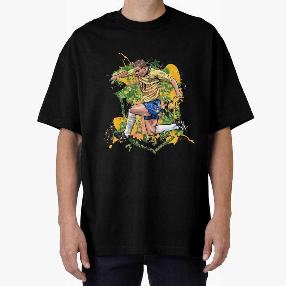 Ronaldo Nazario de Lima - Fenomeno do Brasil Oversized T-Shirt Show Match Day Excitement for FIFA World Cup 2026 Group Stage for Fans of Messi, CR7 and Mbappe and Brazil, Bringing Football Festival Excitement, Trophy Ambitions, Country Rivalries