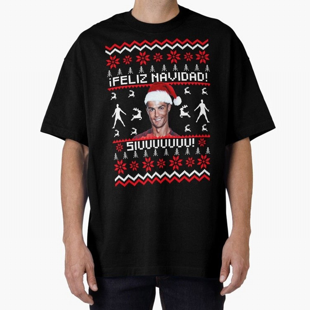 Cristiano Ronaldo El Bicho SIUU Ugly Sweater Oversized T-Shirt Fuel Your Fan Pride for FIFA World Cup 2026 USA Canada Mexico Spirit, Made for Portugal, Messi, Neymar and Mbappe, Supporter Pride, Iconic Celebrations, Legendary Names and Global Match