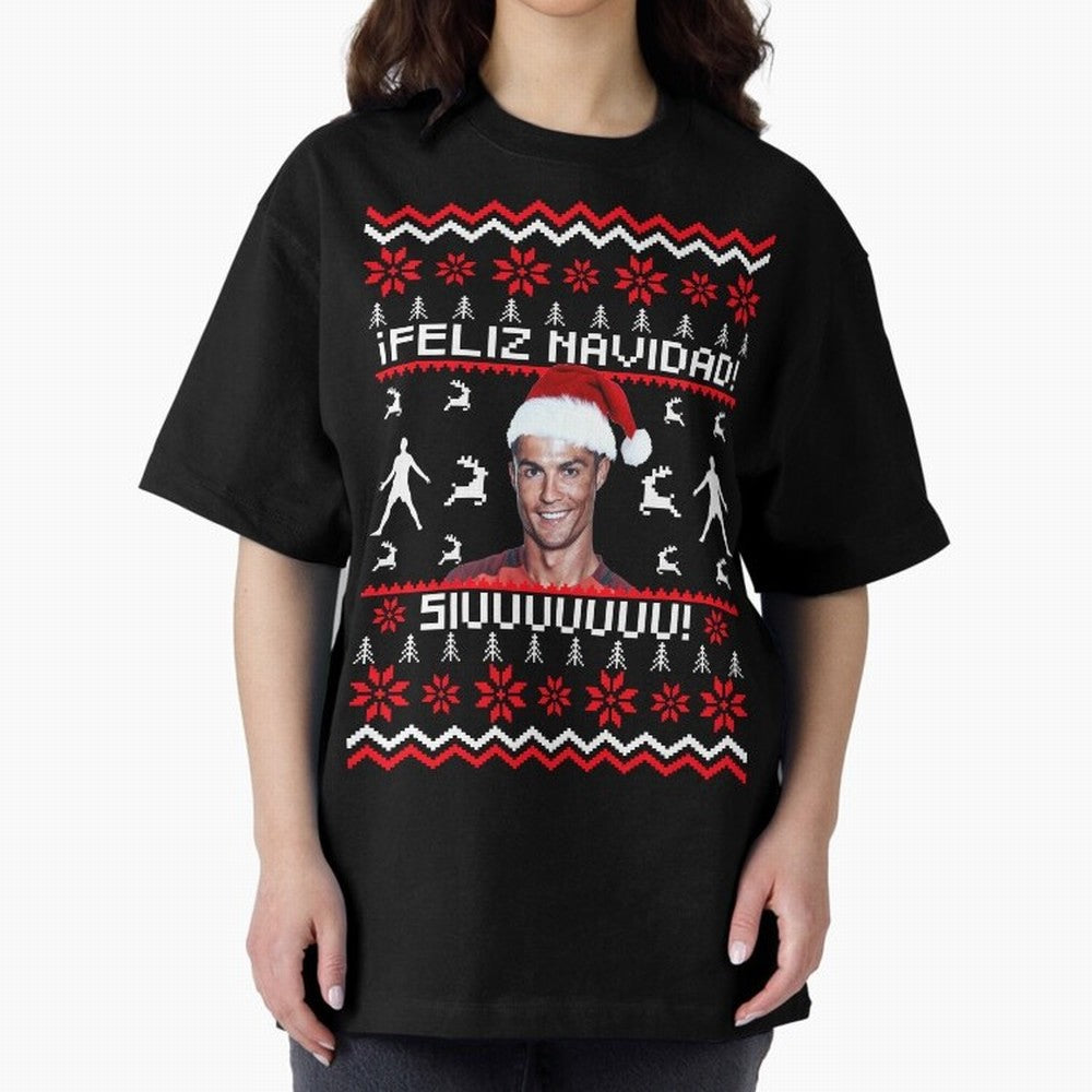Cristiano Ronaldo El Bicho SIUU Ugly Sweater Oversized T-Shirt Fuel Your Fan Pride for FIFA World Cup 2026 USA Canada Mexico Spirit, Made for Portugal, Messi, Neymar and Mbappe, Supporter Pride, Iconic Celebrations, Legendary Names and Global Match