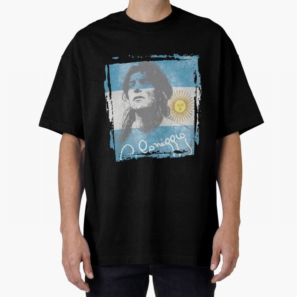 Claudio Caniggia Oversized T-Shirt Share the Excitement of FIFA World Cup 2026 Spirit, with Spain, Haaland and Mbappe, Goal Celebration Energy, Supporter Heritage, Football Icons and Worldwide Tournament Joy; Ideal for Football Dads, Football Moms,