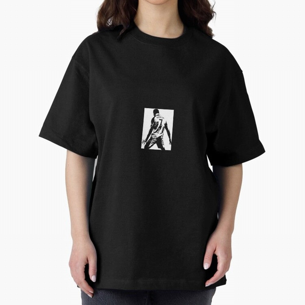 Ronaldo sticker Oversized T-Shirt Bring a Vintage Feel to the FIFA World Cup 2026 Journey through Cristiano Ronaldo Highlights, Spain Pride, Stadium Memories, Football Loyalty, International Chants and Championship Tradition; Great for Watch