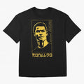 Ronaldo Golden Style Portrait art illustration Oversized T-Shirt Honor the Football Icons of FIFA World Cup 2026 USA Canada Mexico Spirit, Inspired by Germany, Haaland, Retro Football Energy, Iconic Rivalries, Trophy Chase Drama and Stadium