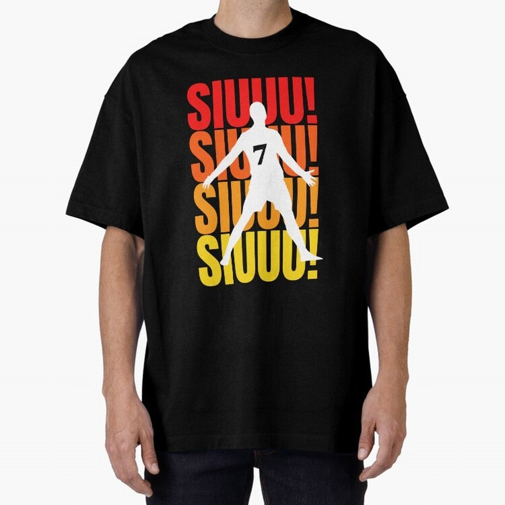 Christiano Ronaldo Siuuu Oversized T-Shirt Keep the Legacy of FIFA World Cup 2026 for Fans of Messi and Cristiano Ronaldo and England, France and Netherlands, Bringing Worldwide Fan Energy, Dramatic Goals, Stadium Lights and Championship
