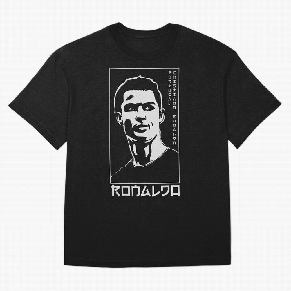 Ronaldo Japanese Style Portrait art illustration Oversized T-Shirt Bring a Vintage Feel to FIFA World Cup 2026 Featuring Messi, Neymar and Mbappe, Netherlands Energy, Football Festival Excitement, Trophy Ambitions, Country Rivalries and Star Player