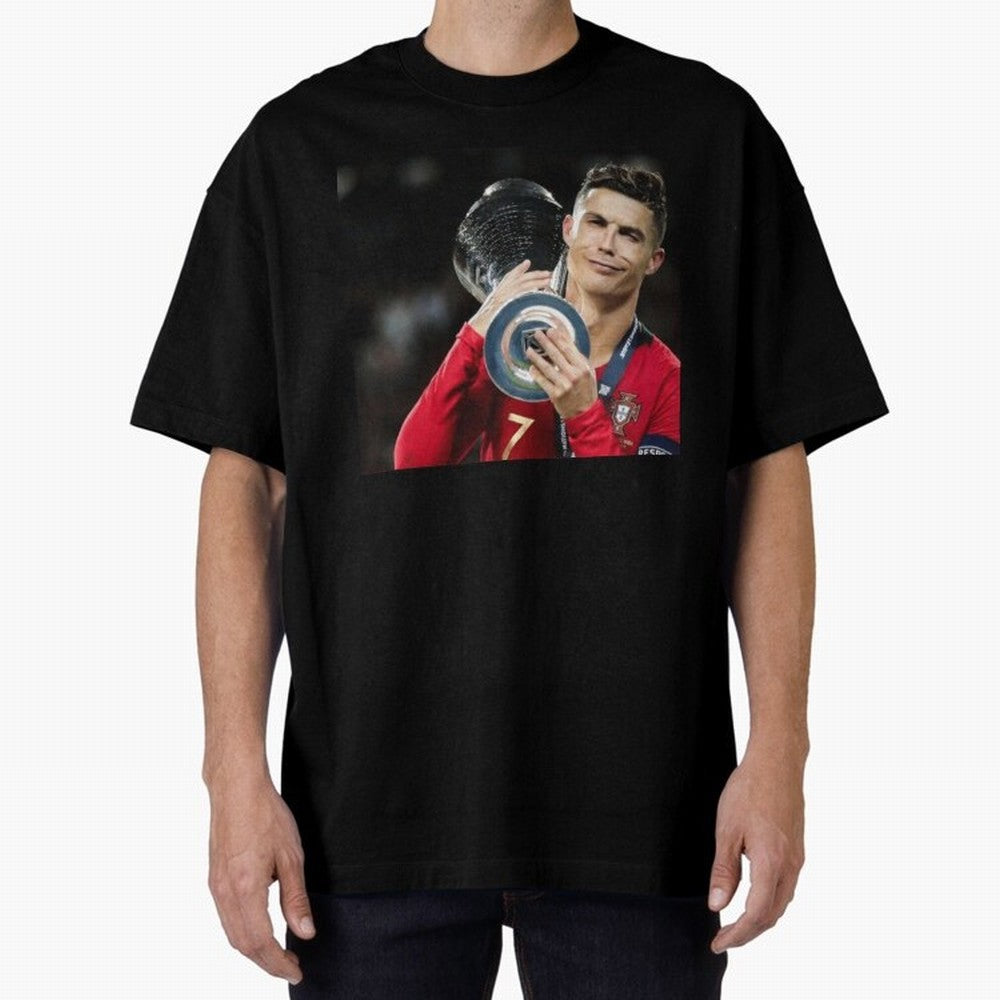 Ronaldo Oversized T-Shirt Back Your Heroes with FIFA World Cup 2026 Group Stage Spirit, Filled with Portugal, Spain and Germany, Messi, CR7 and Mbappe, Stadium Memories, Football Loyalty, International Chants and Championship Tradition; Ideal for