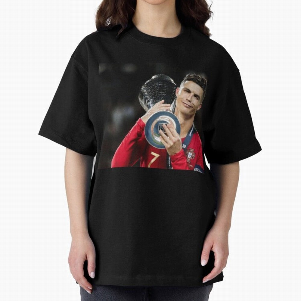 Ronaldo Oversized T-Shirt Back Your Heroes with FIFA World Cup 2026 Group Stage Spirit, Filled with Portugal, Spain and Germany, Messi, CR7 and Mbappe, Stadium Memories, Football Loyalty, International Chants and Championship Tradition; Ideal for
