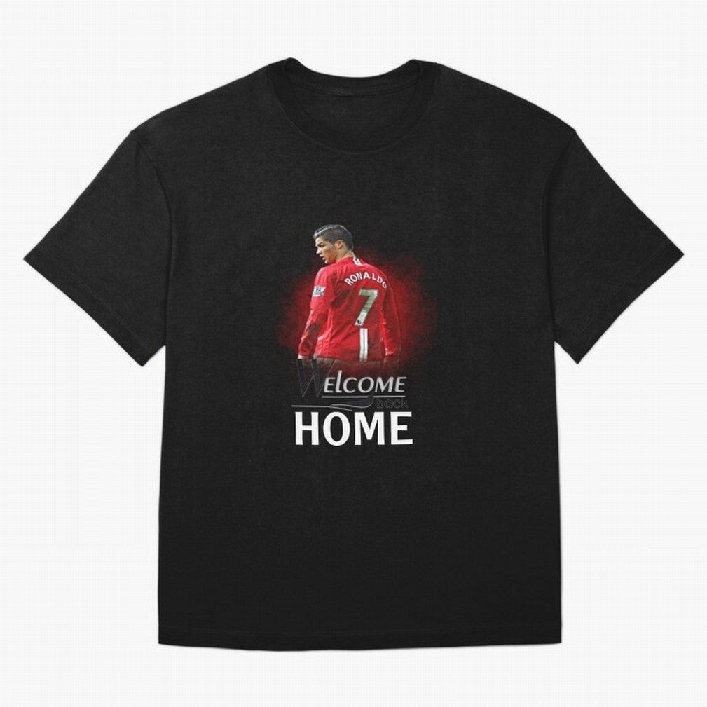 Cristiano Ronaldo welcome back - Manchester Oversized T-Shirt Relive Match Day Hype around FIFA World Cup 2026 USA Canada Mexico, Mbappe and Neymar, Brazil, Retro Football Energy, Iconic Rivalries, Trophy Chase Drama and Stadium Atmosphere; Ideal