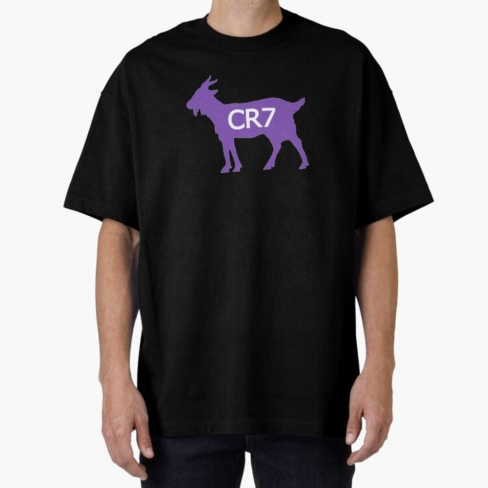 CR7 GOAT Purple Oversized T-Shirt Spotlight Match Day Hype around FIFA World Cup 2026, Neymar, Haaland and Cristiano Ronaldo, Germany, Classic Soccer Heritage, Championship Pressure, Fan Loyalty and International Pride; Built for Supporters Chasing