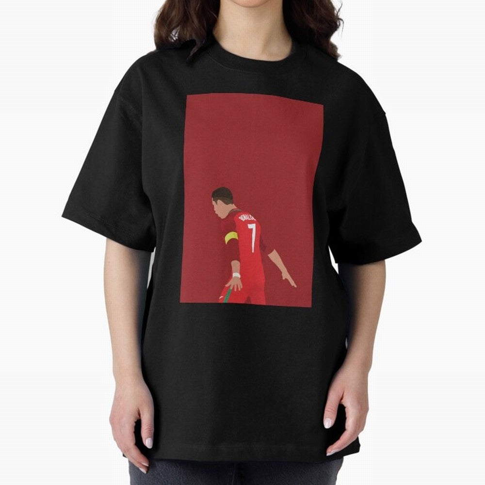 CR7 Oversized T-Shirt Make Memories around FIFA World Cup 2026 USA Canada Mexico Capturing Messi, Neymar and Mbappe, Argentina, France and Brazil Energy, Global Supporter Spirit, Legendary Goals, National Colors and Tournament Celebration; Ideal