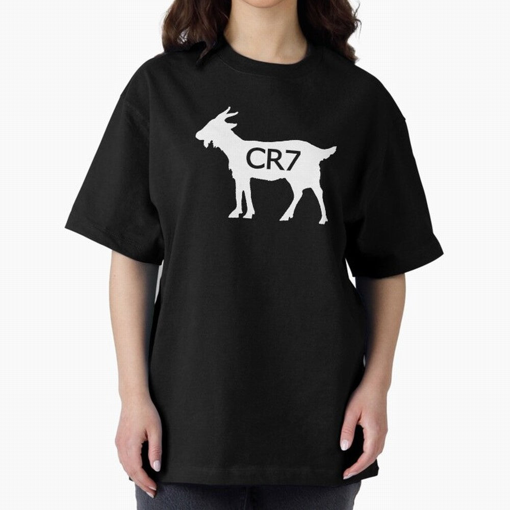 CR7 GOAT Oversized T-Shirt Showcase the FIFA World Cup 2026 Group Stage Journey through Neymar, Haaland and Cristiano Ronaldo Highlights, Brazil Pride, Champion Mindset, Group Stage Buzz, Knockout Tension and Passionate Fan Culture; Made for