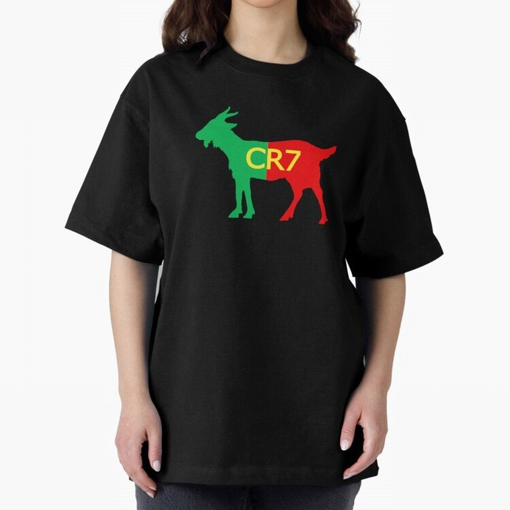 CR7 GOAT Tuga 3 Oversized T-Shirt Capture the FIFA World Cup 2026 Group Stage Journey through Haaland and Mbappe Highlights, Argentina and Brazil Pride, Worldwide Fan Energy, Dramatic Goals, Stadium Lights and Championship Celebrations; Great for
