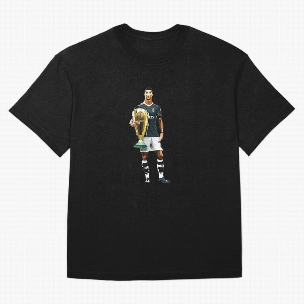 Cristiano Ronaldo CR7 Game Time Pixel Artwork Futbol Soccer Oversized T-Shirt Back Your Heroes with FIFA World Cup 2026 USA Canada Mexico for Fans of CR7 and Messi and Spain and Netherlands, Bringing Tournament Hype, Historic Matchups, Family