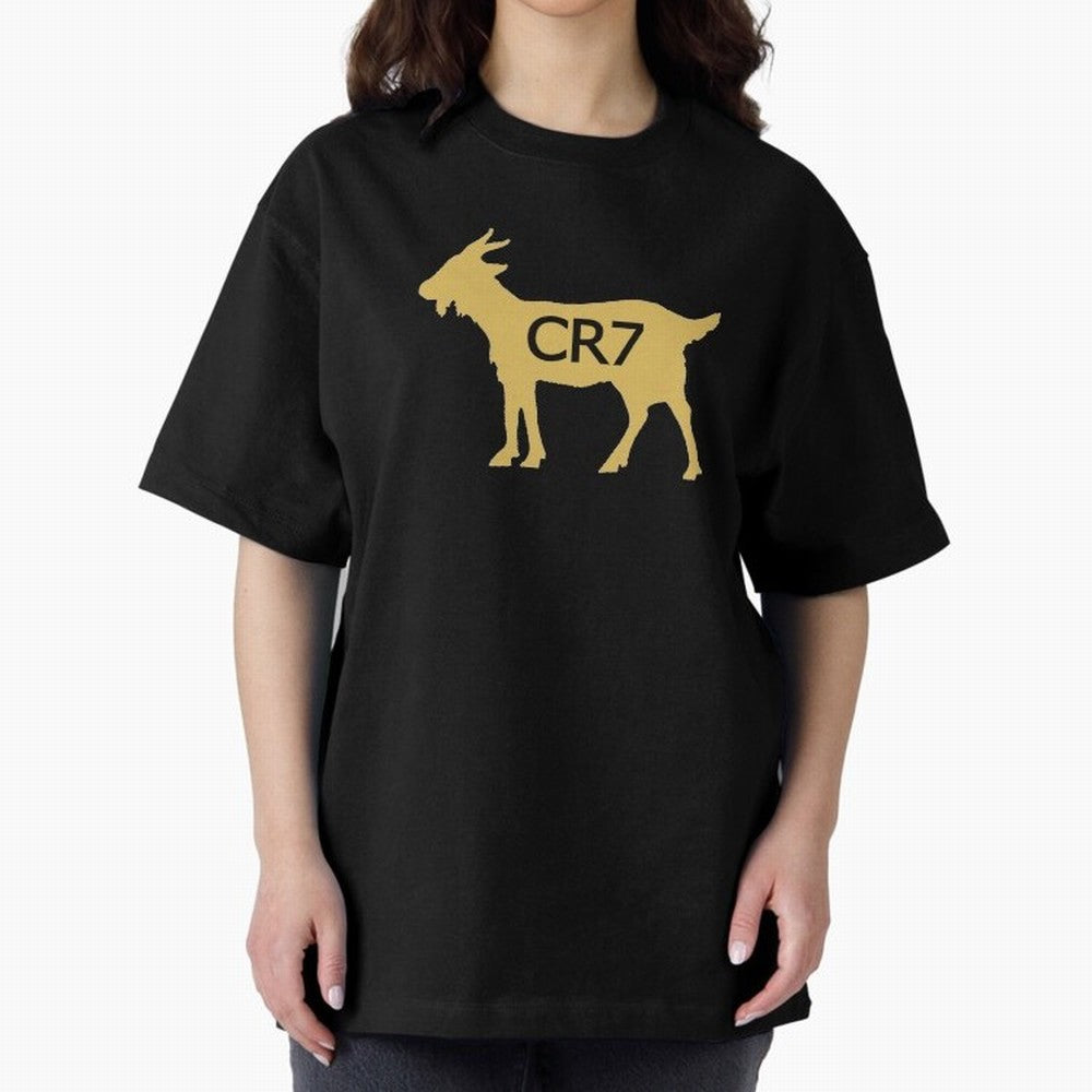 CR7 GOAT Gold Oversized T-Shirt Enjoy the FIFA World Cup 2026 USA Canada Mexico Journey through CR7 Highlights, Argentina Pride, Worldwide Fan Energy, Dramatic Goals, Stadium Lights and Championship Celebrations; Great for Watch Parties, Sports