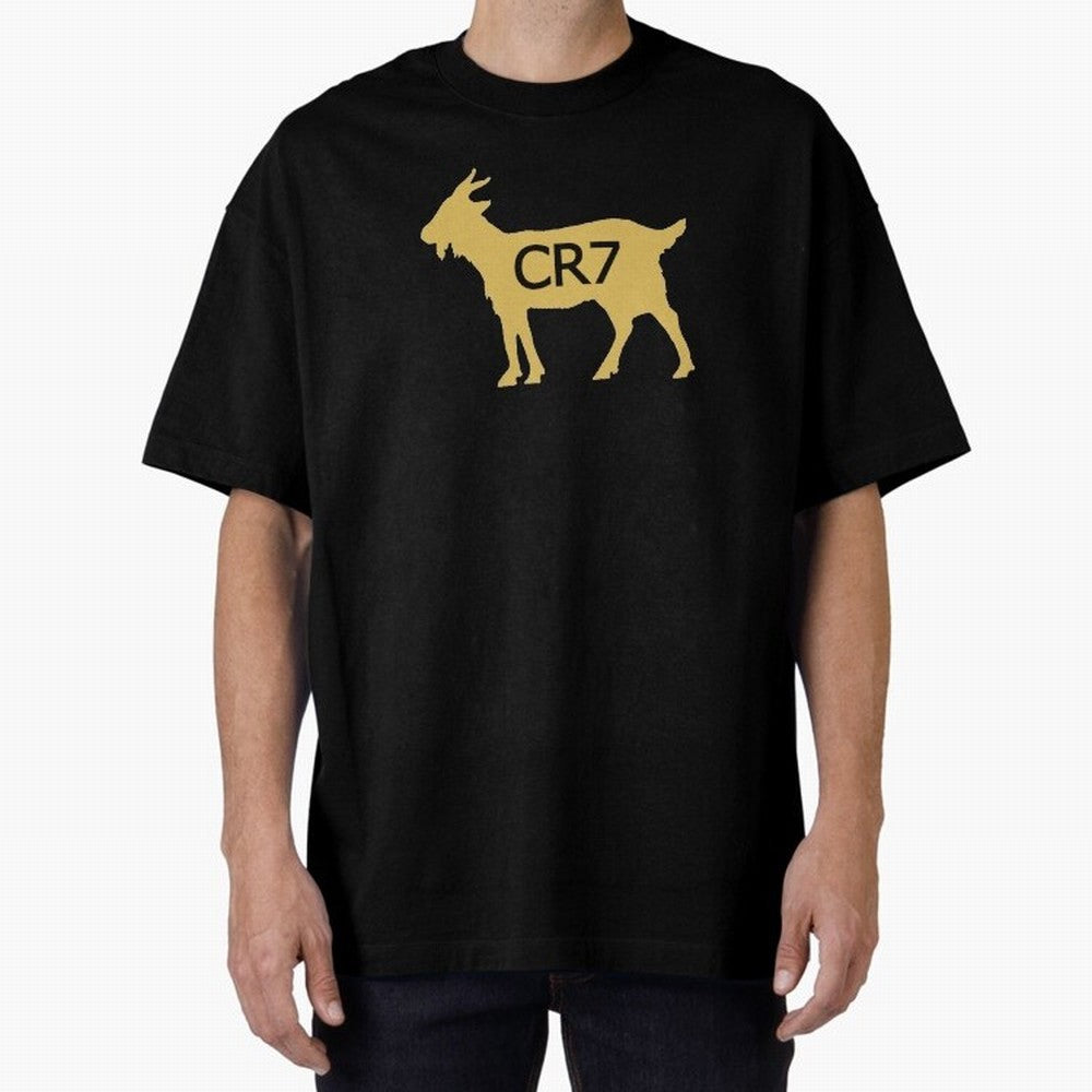 CR7 GOAT Gold Oversized T-Shirt Enjoy the FIFA World Cup 2026 USA Canada Mexico Journey through CR7 Highlights, Argentina Pride, Worldwide Fan Energy, Dramatic Goals, Stadium Lights and Championship Celebrations; Great for Watch Parties, Sports