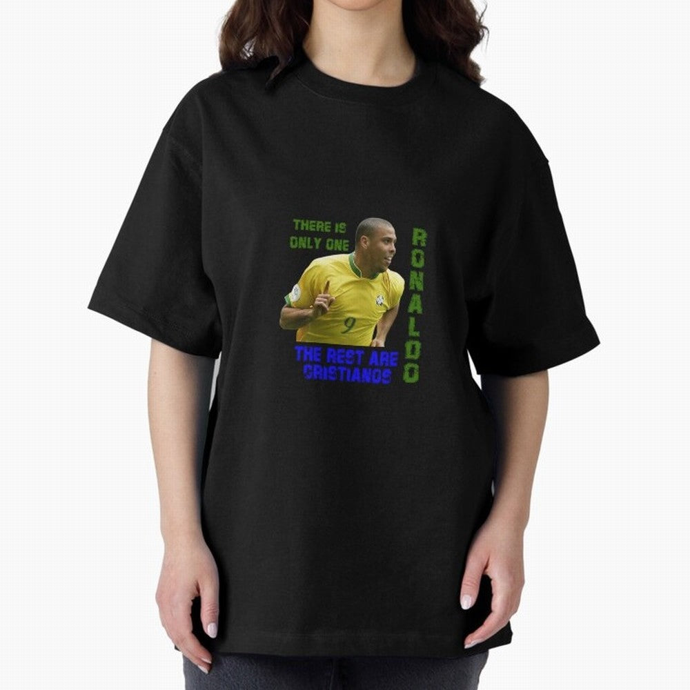 There is only one Ronaldo, the rest are Cristianos - Ronaldo Football Meme Oversized T-Shirt Bring Trophy Dreams to FIFA World Cup 2026 for Fans of Haaland and Mbappe and Argentina and Brazil, Bringing Tournament Hype, Historic Matchups, Family