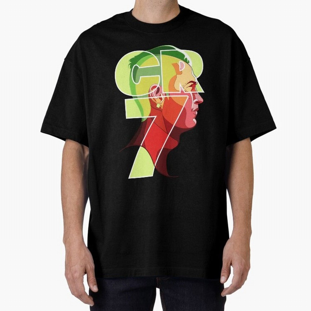 CR7 Football Legend ¨C Cristiano Ronaldo Inspired Design for True Fans Oversized T-Shirt Turn Every Weekend Toward FIFA World Cup 2026 USA Canada Mexico Centered on Haaland and Mbappe, Germany Energy, Football Festival Excitement, Trophy Ambitions,
