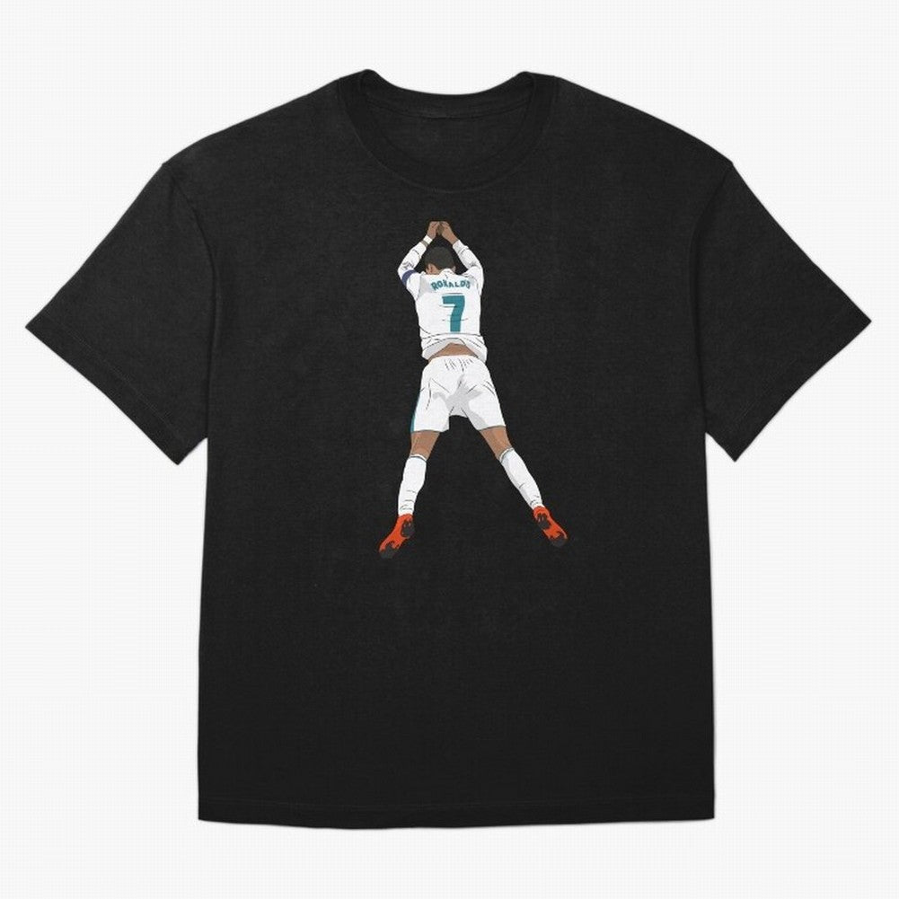 Cristiano Ronaldo Iconic Celebration Oversized T-Shirt Capture Stadium Memories from the FIFA World Cup 2026 Group Stage Journey through Neymar Highlights, Portugal, Spain and Germany Pride, Soccer Culture, Superstar Moments, National Team Dreams