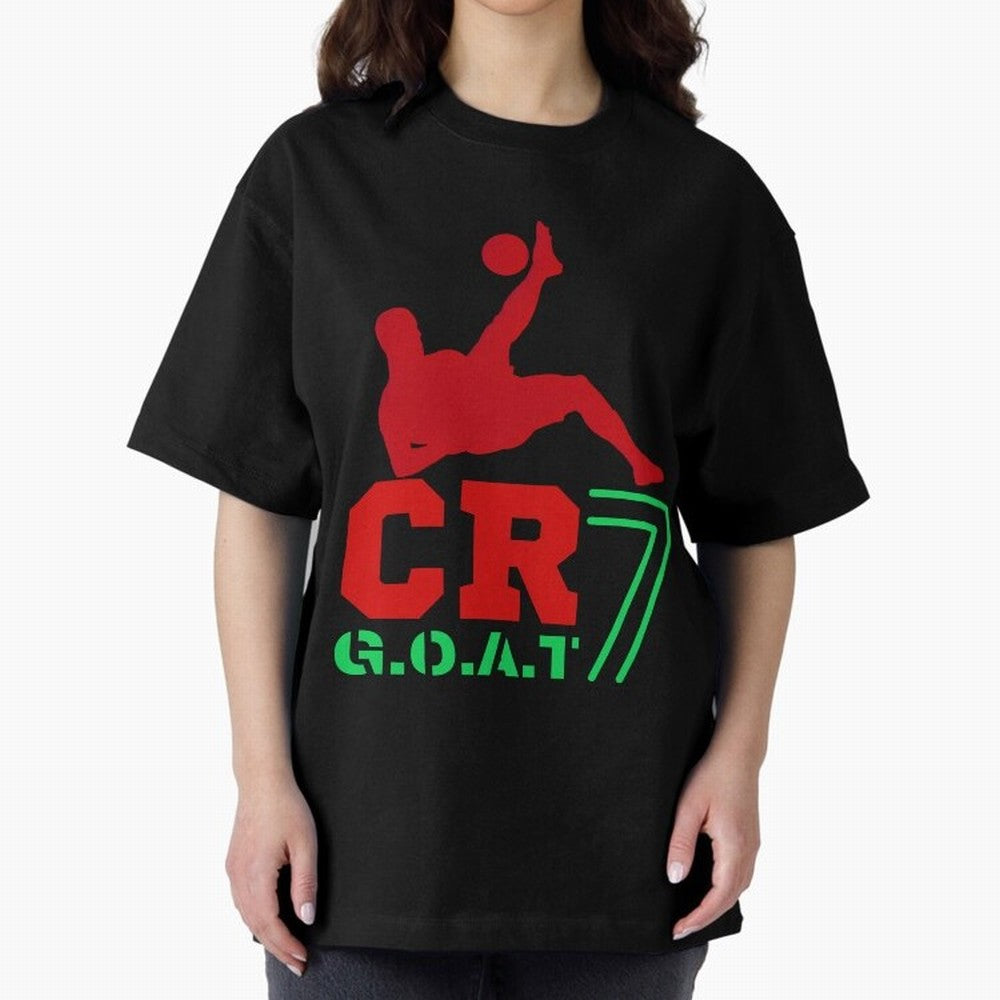 CR7 G.O.A.T Oversized T-Shirt Live the Energy of Match Day Hype around FIFA World Cup 2026 Group Stage, Messi and Cristiano Ronaldo, Argentina, France and Brazil, Fan Favorite Moments, National Team Passion, Big Match Drama and Soccer History; Made