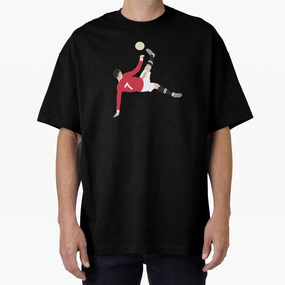 Cristiano Ronaldo Bicycle Kick MUFC Oversized T-Shirt Feel the Heartbeat of the FIFA World Cup 2026 Group Stage Journey through Mbappe Highlights, Argentina Pride, Global Supporter Spirit, Legendary Goals, National Colors and Tournament