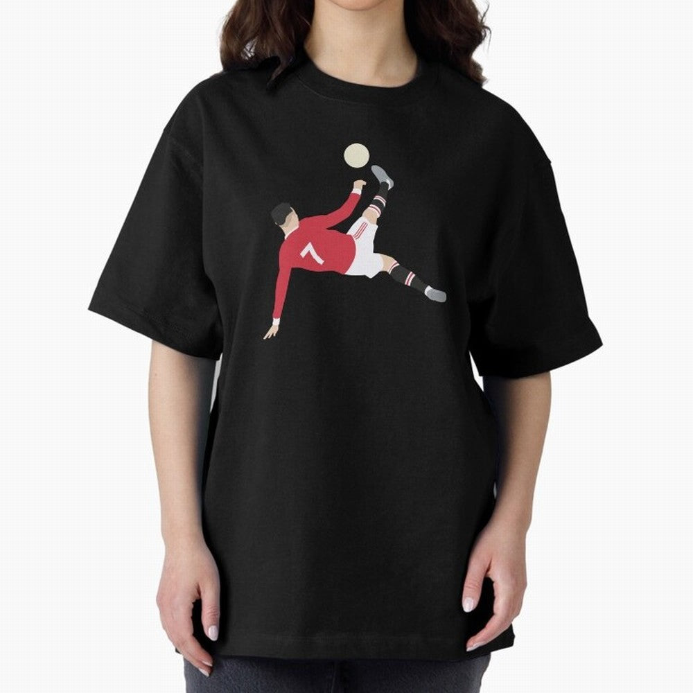 Cristiano Ronaldo Bicycle Kick MUFC Oversized T-Shirt Feel the Heartbeat of the FIFA World Cup 2026 Group Stage Journey through Mbappe Highlights, Argentina Pride, Global Supporter Spirit, Legendary Goals, National Colors and Tournament
