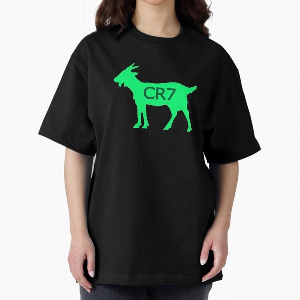 CR7 GOAT Saudi Arabia Green Oversized T-Shirt Share Global Football Passion for FIFA World Cup 2026 USA Canada Mexico, Featuring Neymar, Netherlands, Football History, Final Match Energy, Crowd Noise and Once in a Lifetime Moments; Perfect for