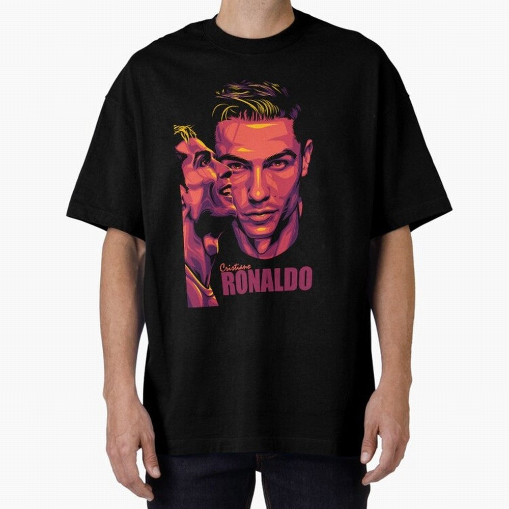 Cristiano Ronaldo Glow in the Dark Oversized T-Shirt Live the Energy of Global Football Passion for FIFA World Cup 2026 USA Canada Mexico, Built around CR7, Germany, Champion Mindset, Group Stage Buzz, Knockout Tension and Passionate Fan Culture;
