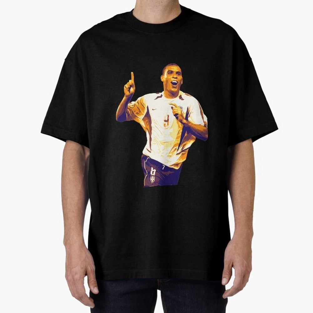 Ronaldo Naz¨¢rio brazil team Oversized T-Shirt Upgrade Match Day Hype around FIFA World Cup 2026, Mbappe, England and Germany, Stadium Chants, National Pride, Trophy Dreams and Unforgettable Football Memories; Built for Supporters Chasing Trophy