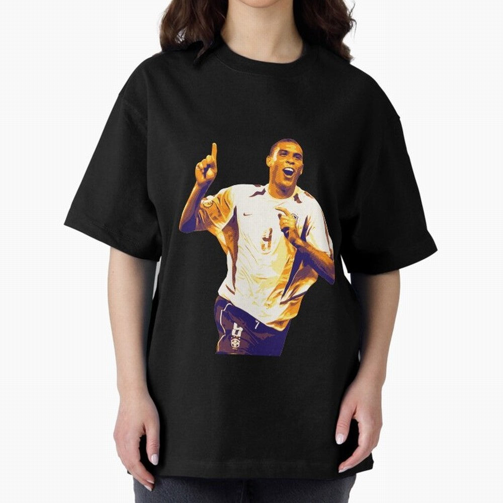 Ronaldo Naz¨¢rio brazil team Oversized T-Shirt Upgrade Match Day Hype around FIFA World Cup 2026, Mbappe, England and Germany, Stadium Chants, National Pride, Trophy Dreams and Unforgettable Football Memories; Built for Supporters Chasing Trophy