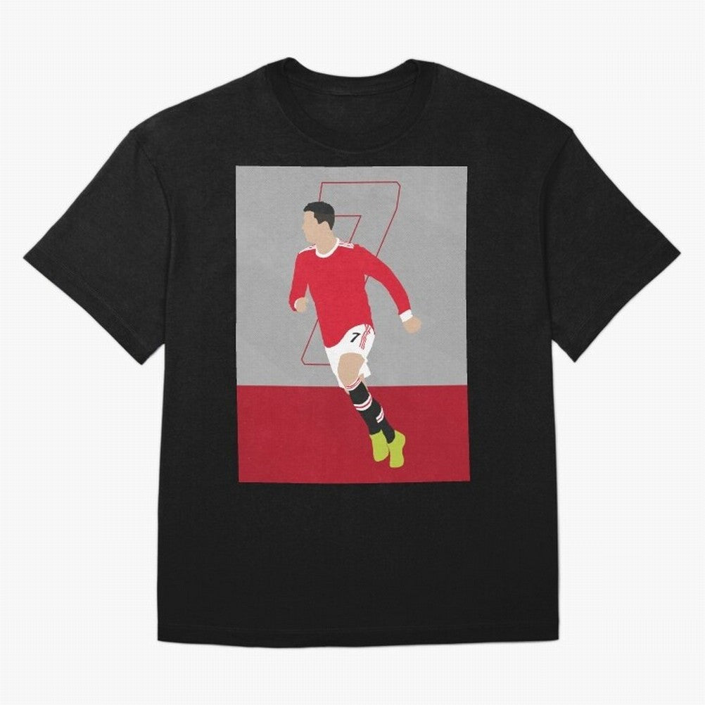Cristiano Ronaldo 2021/22 Illustration Oversized T-Shirt Celebrate the Biggest Stage of FIFA World Cup 2026 Spirit, Driven by Argentina and Brazil, Neymar, Haaland and Cristiano Ronaldo, Goal Celebration Energy, Supporter Heritage, Football Icons