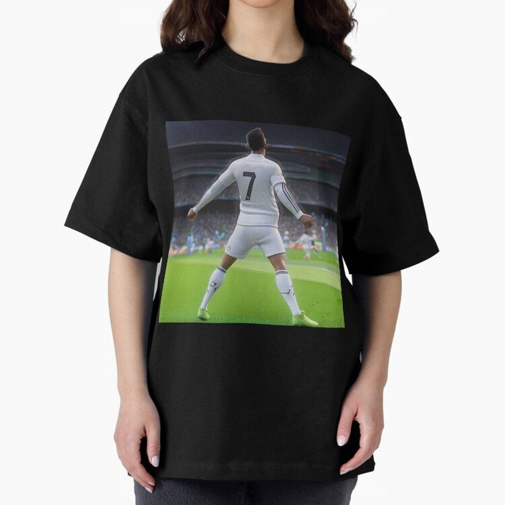 Ronaldo caricature Oversized T-Shirt Bring a Vintage Feel to Global Football Passion for FIFA World Cup 2026 Group Stage, Driven by Neymar, Haaland and Cristiano Ronaldo, Germany, Stadium Chants, National Pride, Trophy Dreams and Unforgettable