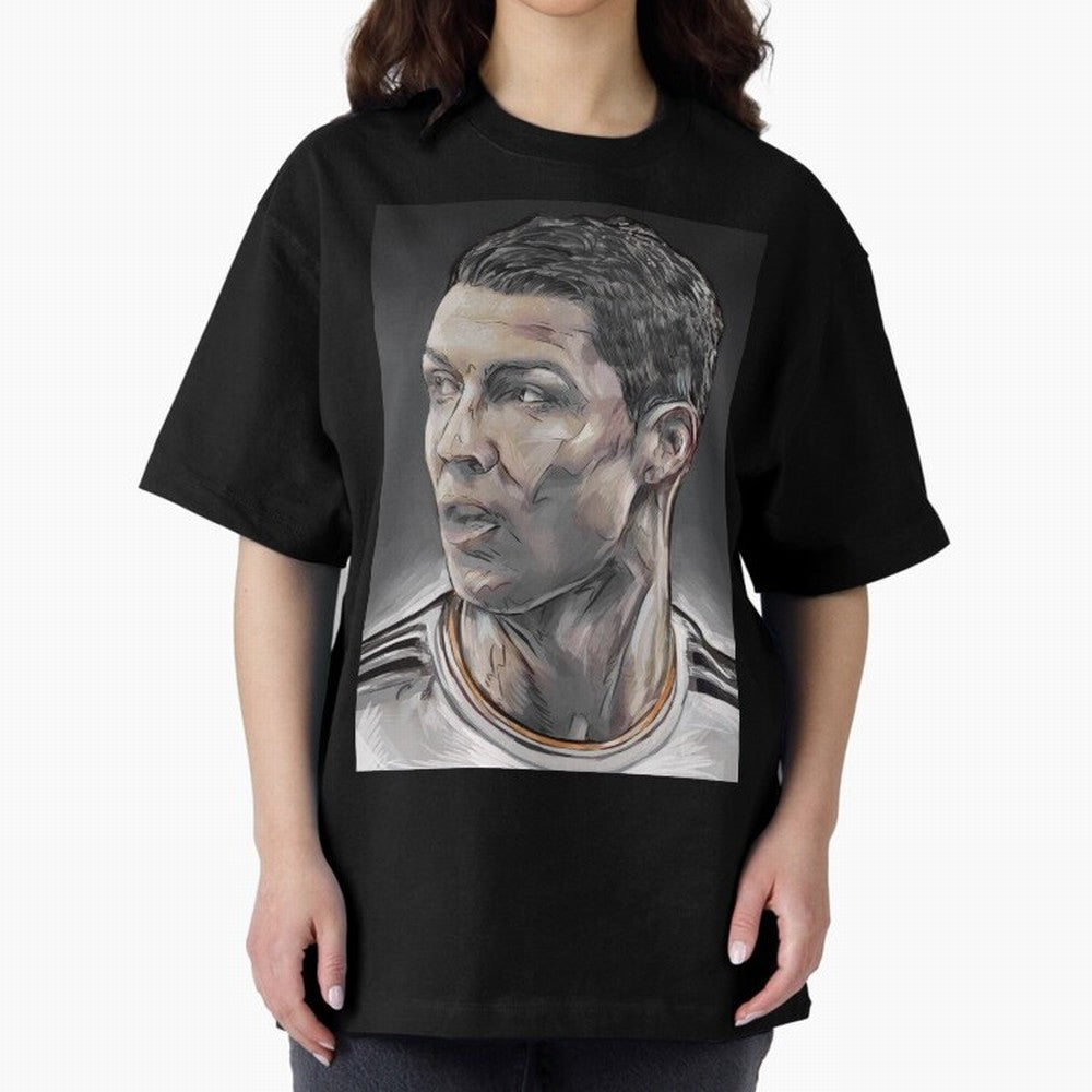 Cristiano Ronaldo Oversized T-Shirt Treasure Global Football Passion for FIFA World Cup 2026 Group Stage, Featuring Mbappe and Neymar, Portugal, Supporter Pride, Iconic Celebrations, Legendary Names and Global Match Day Energy; Great for Supporters