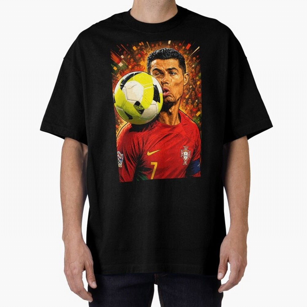 Legendary shot Oversized T-Shirt Showcase FIFA World Cup 2026 Group Stage Spirit, Featuring Netherlands, Cristiano Ronaldo, Stadium Memories, Football Loyalty, International Chants and Championship Tradition; Perfect for People Who Love Argentina,